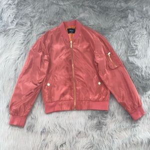 Pink & Gold Bomber Jacket